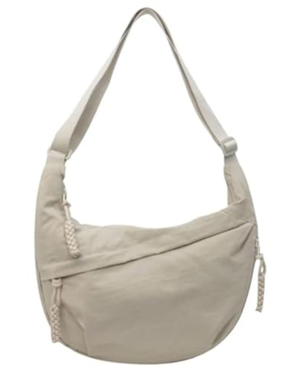 Nylon Crossbody Bag Slouchy Dumpling Multi-Pocket Sling Shoulder Hobo